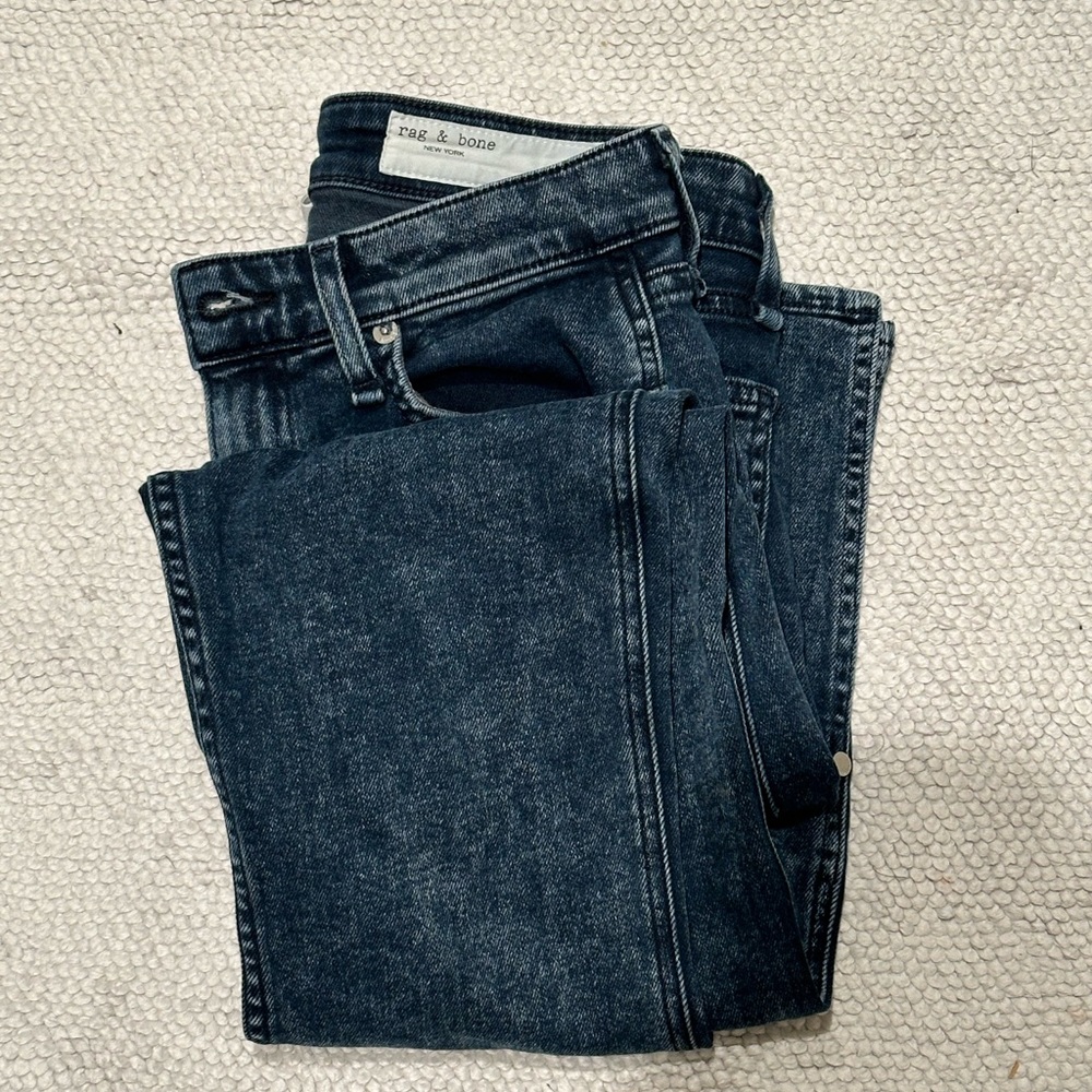 Rag and Bone dark wash jeans with accent bottom size 27